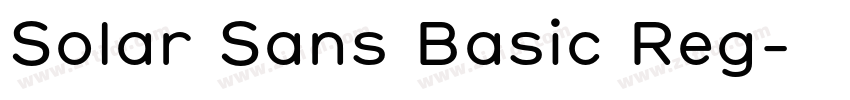 Solar Sans Basic Reg字体转换